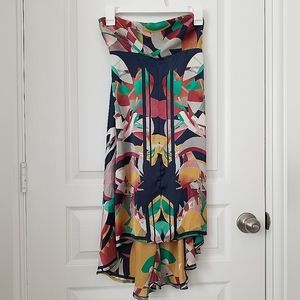 Tropical Strapless Dress * Size S Small